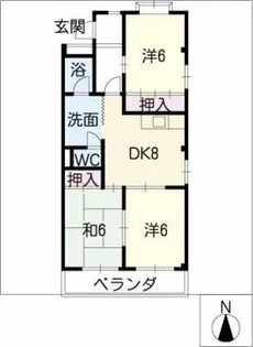 ヒカリハイツ【2階】の間取り