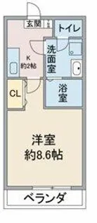 アクシス宝が丘【201号室】の間取り