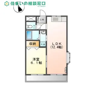 愛知県岡崎市戸崎町字一丁田【アパート】の間取り