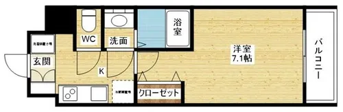 1Kの間取り画像