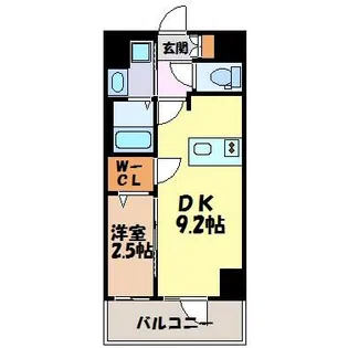 エステムコート名古屋新栄Ⅱアリーナ【4階】の間取り