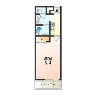 フロランス 東助松【1階】の間取り