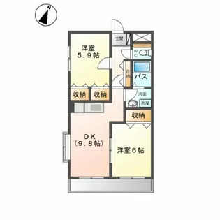 アーバンきぶね【2階】の間取り