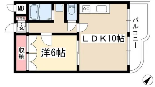 スターハイツ【3B号室】の間取り