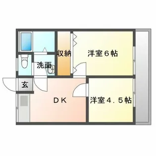 ひばりヶ丘アパート【D号室】の間取り