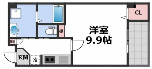 レクラン今里【5階】の間取り