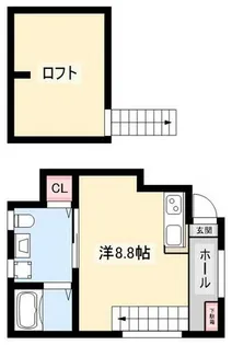 ESPRESSO岩塚【1B号室】の間取り