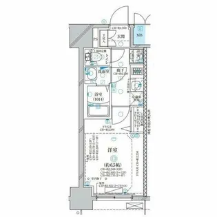ディアレイシャス名古屋太閤通【5階】の間取り