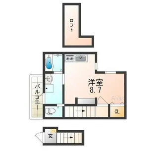 あんしん+出島町08-4007【2階】の間取り