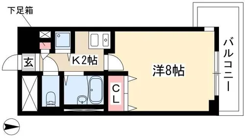 LUMINOUS TSURUMAKOEN(旧エルスタンザ鶴舞公園)【9階】の間取り