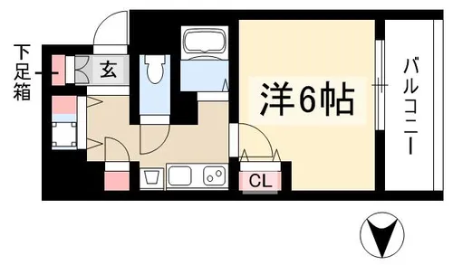 プレサンス泉セレグレード【7階】の間取り