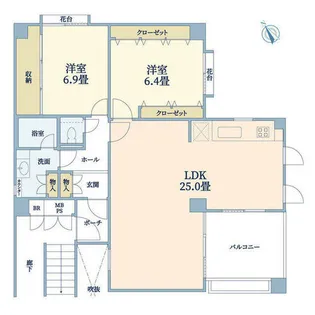プレステージ新千里西町参号棟【2階】の間取り