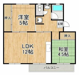 泉北桃山台第二団地36号棟【3階】の間取り