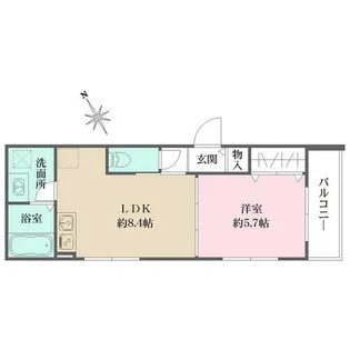 シェリル上鳴尾【103号室】の間取り