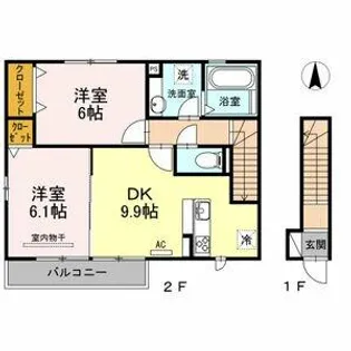 エスペランス・円上【2階】の間取り