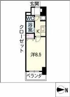 プレサンス名古屋駅前グランヴィル【5階】の間取り