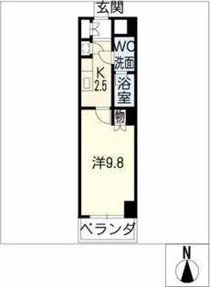 スクエア名駅南【3階】の間取り