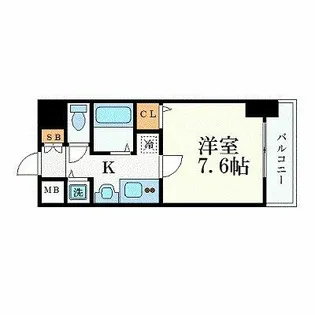 プレサンス名古屋STATIONアライブ【6階】の間取り