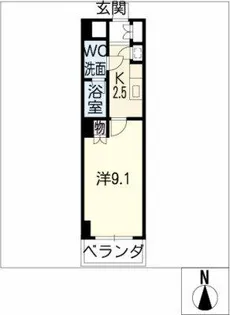 スクエア名駅南【6階】の間取り