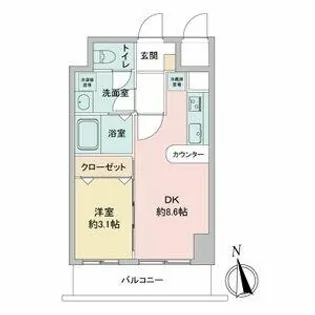 La Douceur今池【0315号室】の間取り