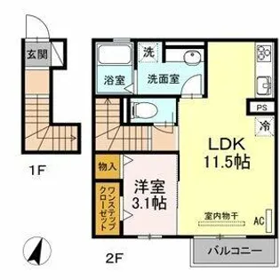 グリーンコート【2階】の間取り