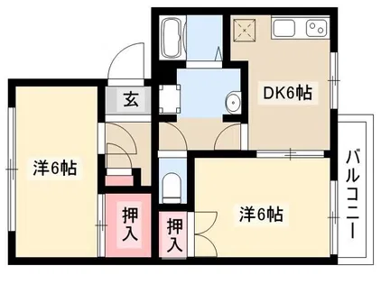 エステイト桐原【1階】の間取り