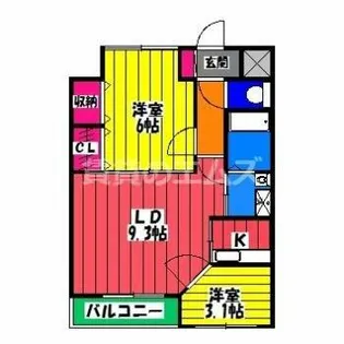 スカイウィング【503号室】の間取り