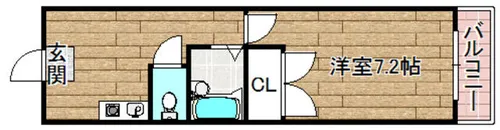 ラ・ビスタ暁【1階】の間取り