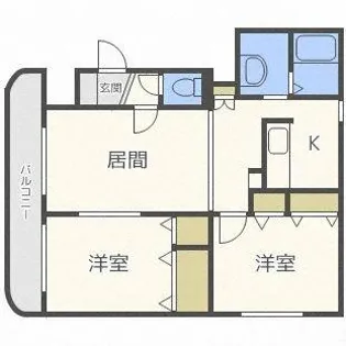 センチュリー花川【303号室】の間取り