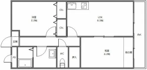 ラスヌベス【3階】の間取り
