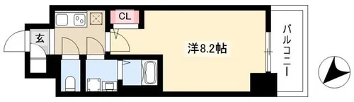 エスリード新栄プライム【1001号室】の間取り
