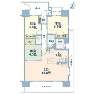 ディオ正雀駅前【4階】の間取り