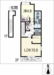 LACHIC来未【2階】の間取り