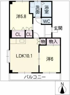 パティオ・K【2階】の間取り