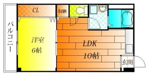 コーポ松田【1階】の間取り
