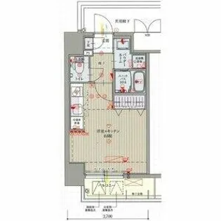 パルティール金山【4階】の間取り