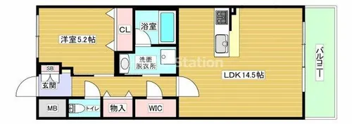 大阪府大阪市福島区海老江8丁目【マンション】の間取り