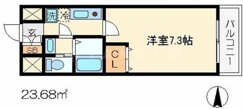 KDXレジデンス西大路【4階】の間取り