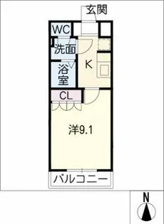 パリス青塚【1階】の間取り