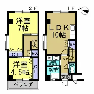 ストークマンション加木屋【201号室】の間取り