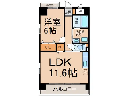 ラ・ソレイユ【1階】の間取り