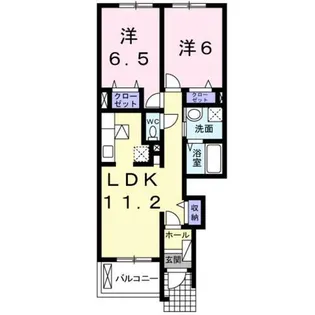 グランド ソレイユ B【1階】の間取り