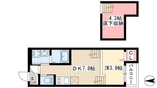 ハーモニーテラス野田【1階】の間取り