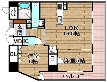ローレルアイ高槻【12階】の間取り