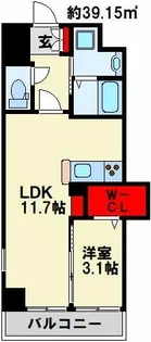 シェーナ下到津【5階】の間取り
