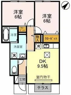 レイクビュー【1階】の間取り
