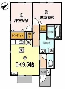 レイクビュー【1階】の間取り