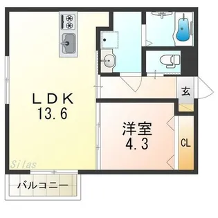 アスタナ泉大津【2階】の間取り