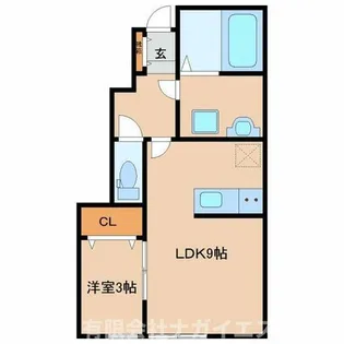 モスフロックス野村【101号室】の間取り