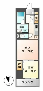 レジデンス上前津スクエア【906号室】の間取り